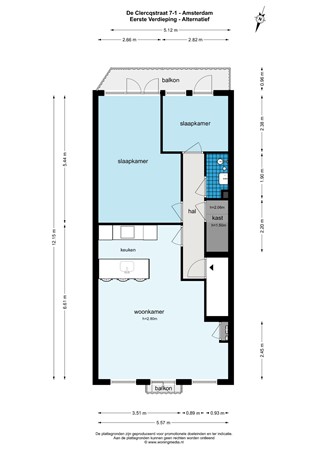 Plattegrond - De Clercqstraat 7-1, 1053 AA Amsterdam - De Clercqstraat 7-1 - Amsterdam - Alternatief_1 - 2D.jpg